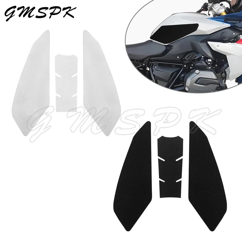 Moto Rilievo Del Carro Armato Decalcomanie Lato Ginocchio Grip Trazione Pad Protector Adesivo Misura per BMW R1200RS R1250RS R 1200 1250 RS 2014-2020