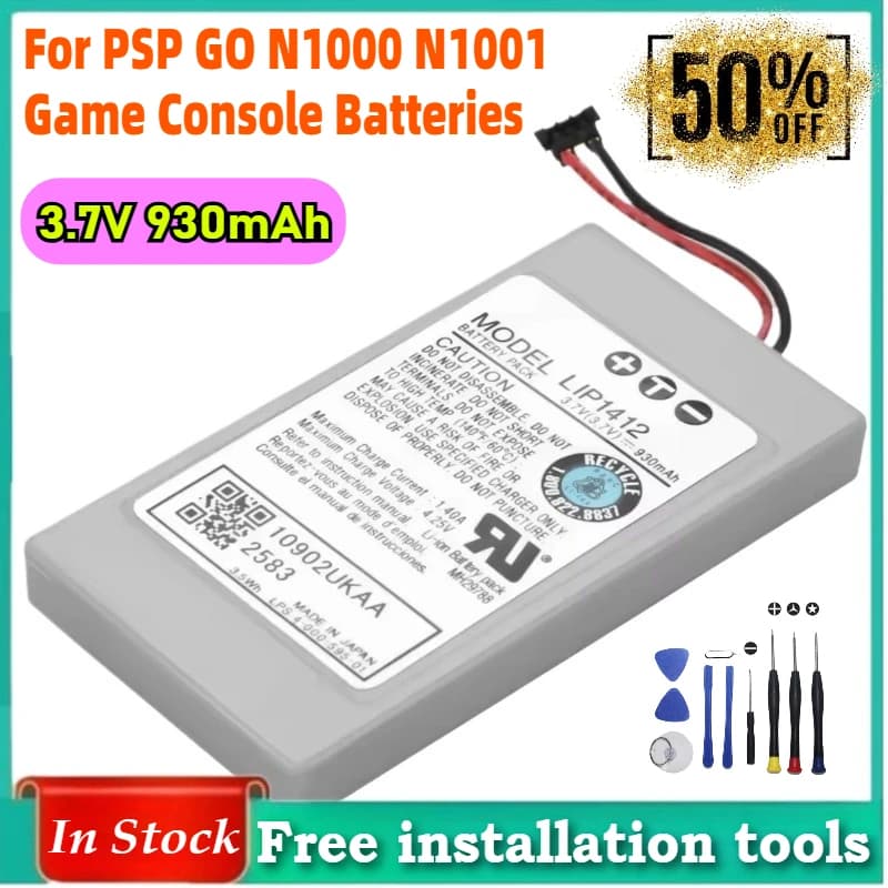 Batteria Ricaricabile LIP1412 3.7V 930mAh per Console di Gioco PSP GO N1000 N1001
