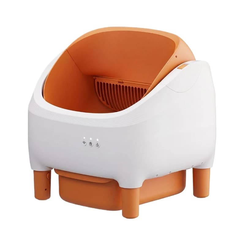 Semi-closed smart cat litter box, automatic cleaning, anti-pinch, large capacity, low noise ABS material, easy to disassemble