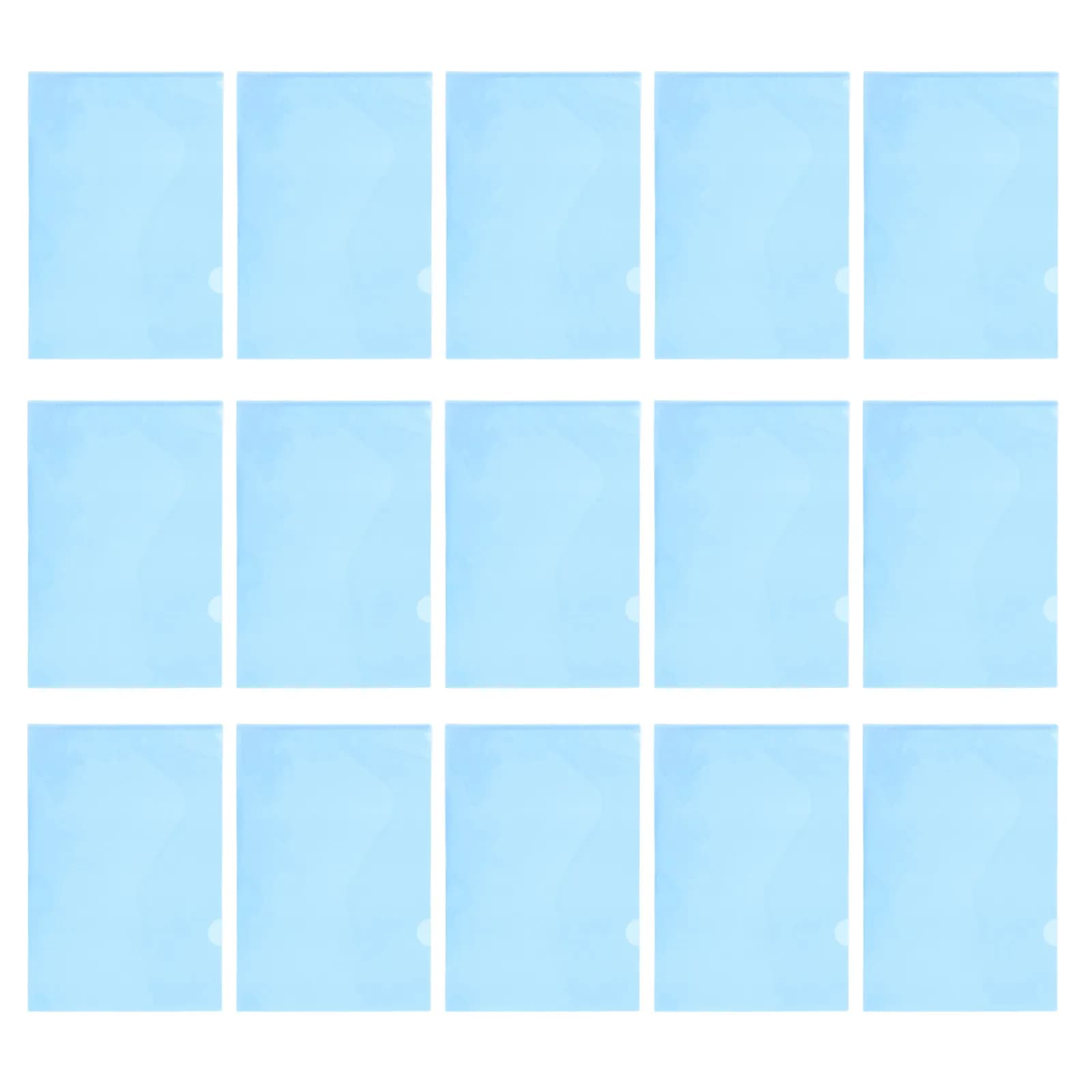 30 Pezzi di Cartelle in Plastica Blu A4 Tipo L, Organizzatore Impermeabile per Documenti, per Archiviazione in Aula, Ufficio e Presentazioni