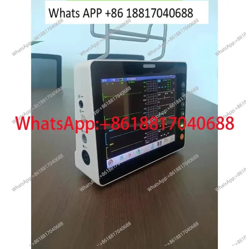 Multifunctional veterinary monitor for blood pressure, oxygen in blood, temperature, breathing and electrocardiography