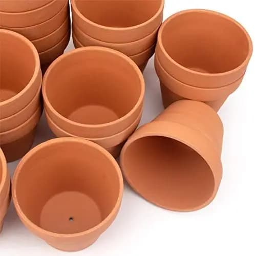 Set di 26 Vasi in Terracotta da 4 Pollici per Piante Grasse e Cactus da Giardino