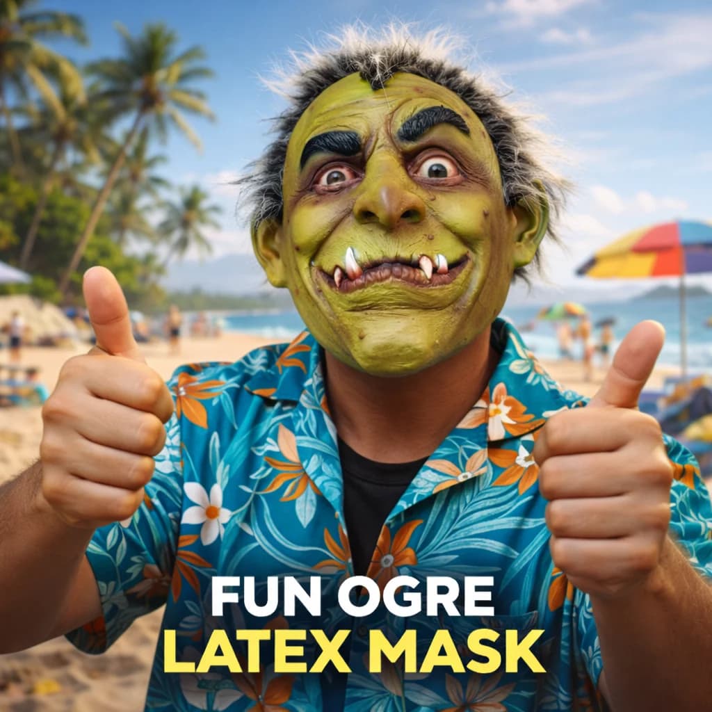 Maschera realistica da demone cannibale, orribile mostro verde in lattice, maschera integrale per Halloween, cosplay, costume, festa, spaventosa, accessorio per adulti