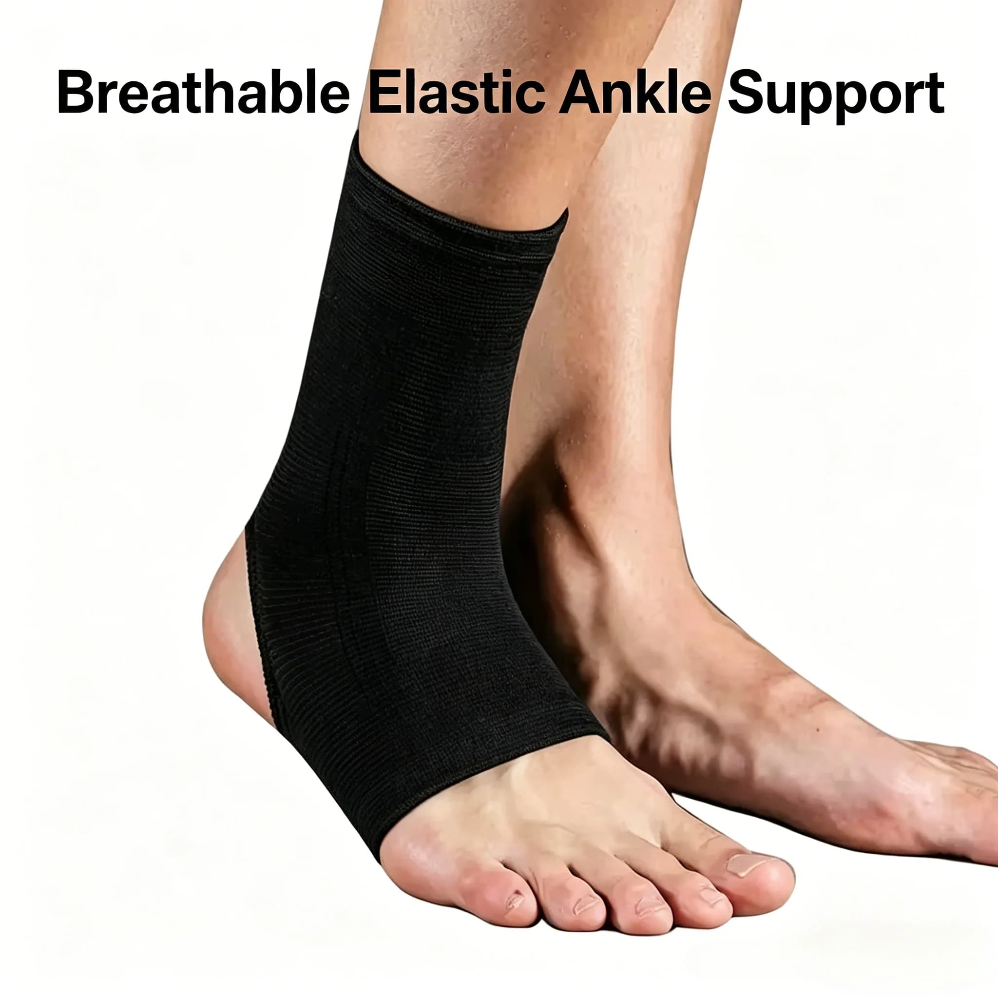 Supporto elastico traspirante per la caviglia, fascia compressiva per il recupero da infortuni e distorsioni della caviglia, protezione per il piede per sport e fitness