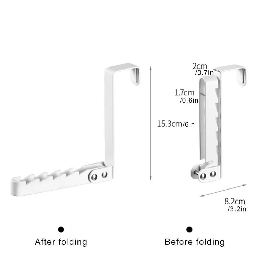 1/2 pieces iron storage hook with 6 grooves door folding banner laundry clothes hanging hangers hook behind door hook