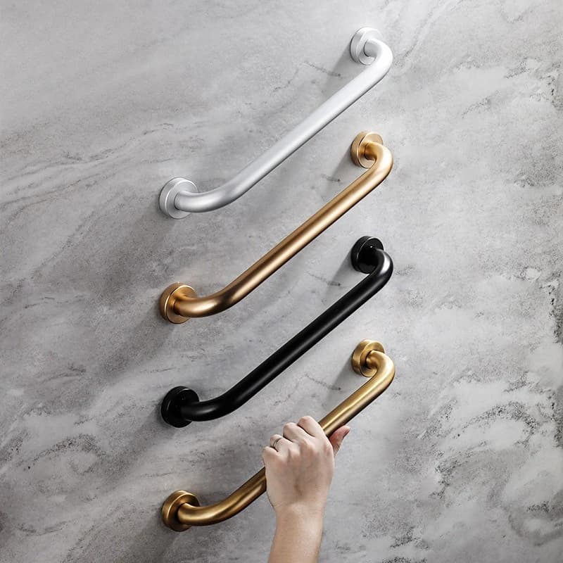 1 pezzo in ottone bagno doccia barra di sostegno di sicurezza per disabili anziani asciugamano appeso oro rosa bronzo lucidato a olio antico binario antiscivolo