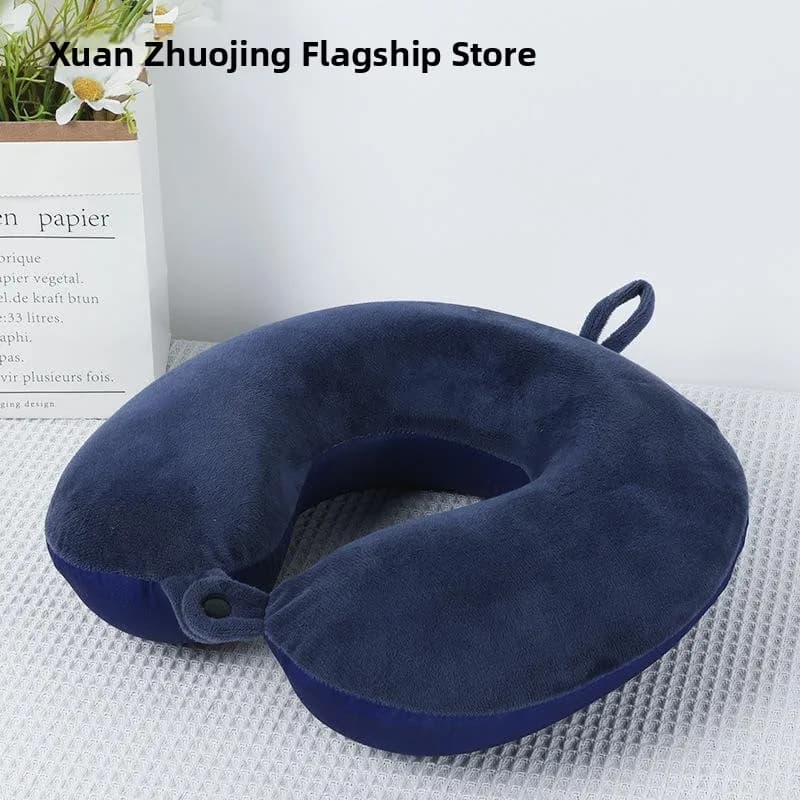 Cuscino a U in Memory Foam per il Riposo in Ufficio, Cuscino da Viaggio Portatile a Lento Ritorno, Design Pieghevole Regolabile