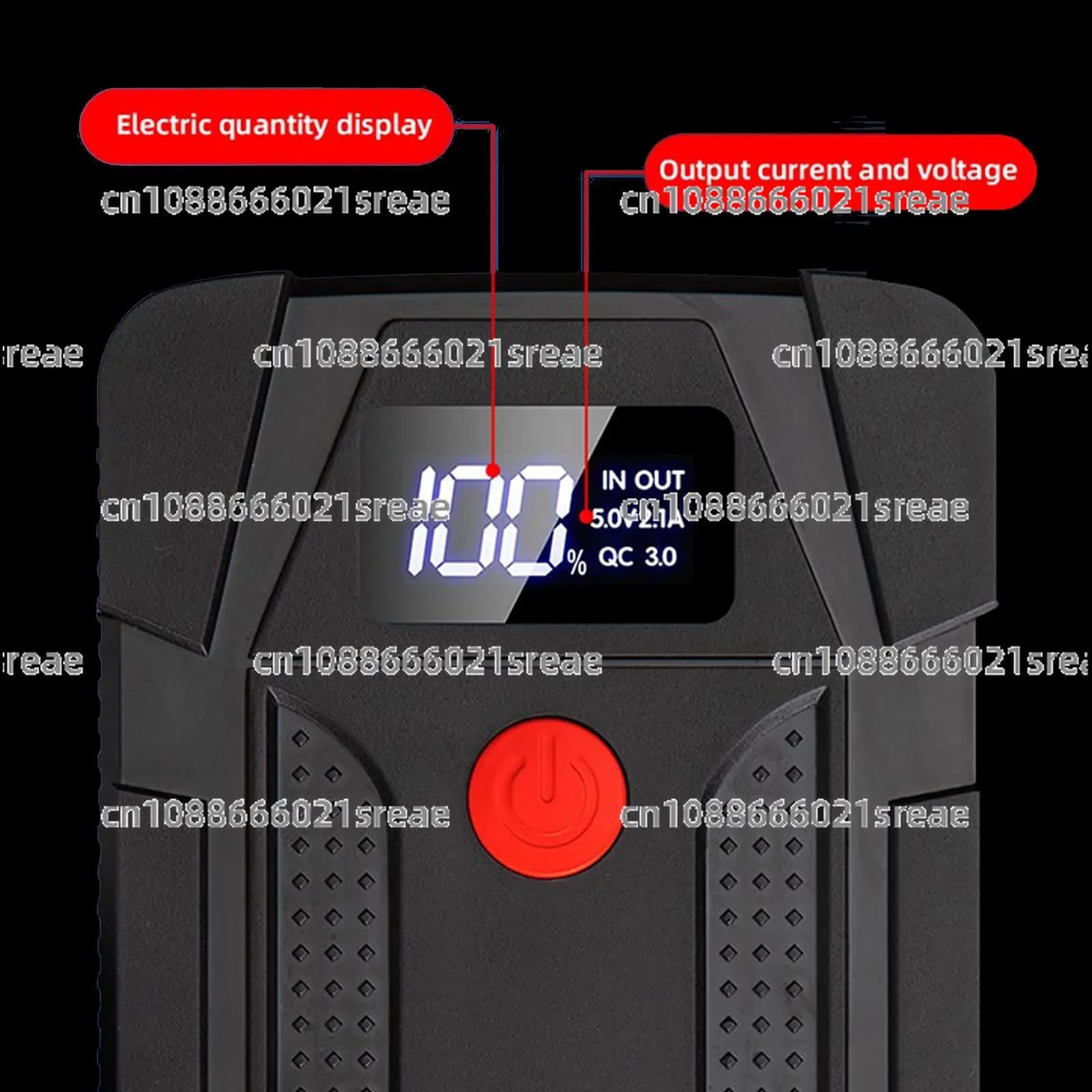 Avviatore di emergenza per auto 12V 20000mAh Accumulatori e caricabatterie di riserva portatile Dispositivo di avviamento per batteria per auto Caricatore di emergenza automatico