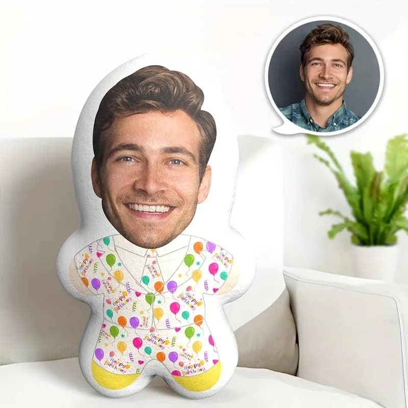 Cuscini in peluche con foto personalizzati per decorazioni domestiche e regali personalizzati per occasioni speciali. Lavabile in lavatrice