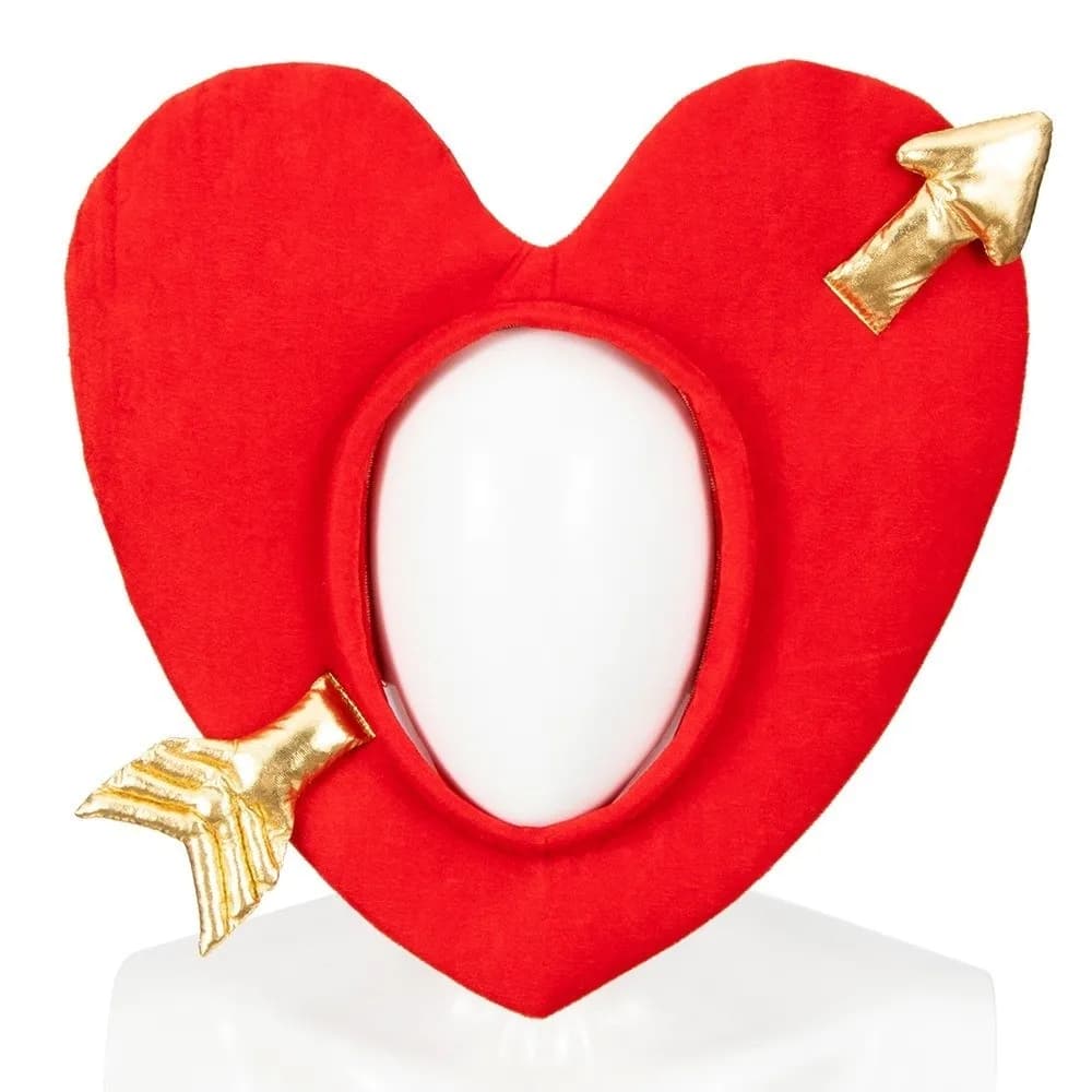 Cappello a Forma di Cuore Rosso per Bambini, Caldo e Creativo, Divertente Copricapo a Forma di Freccia di Cupido per Feste in Maschera