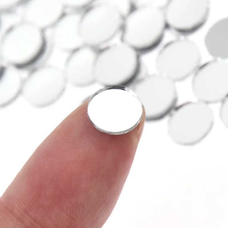 100 pz/lotto Rotondo Mini Mosaico Piastrelle Specchio Adesivo Autoadesivo Per Il Bagno Da Parete Decorazione Della Casa FAI DA TE Artigianato