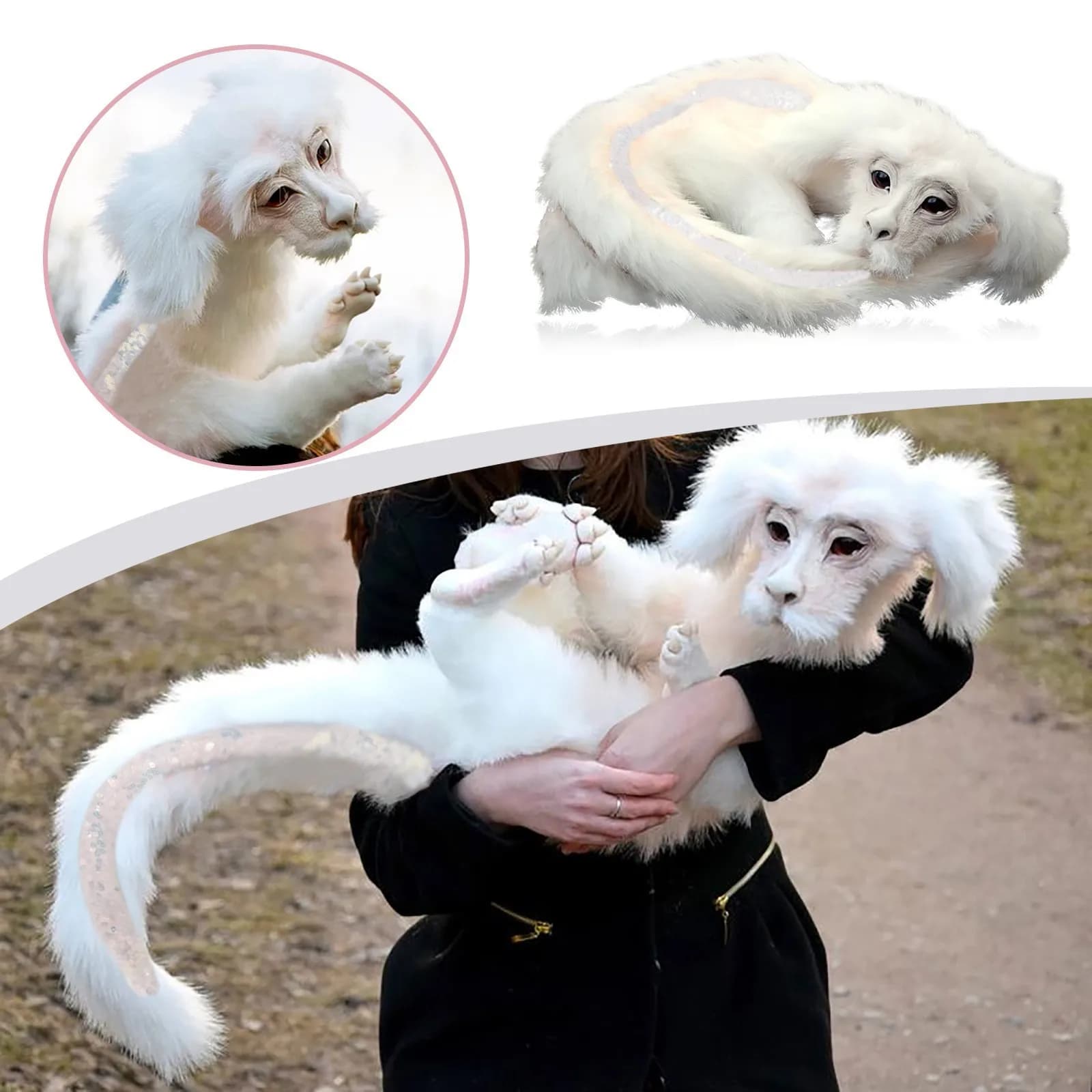Divertente regalo bambola di peluche verme dai labirinto Falkor dalla storia senza fine Fuchur bambino fatto a mano dal giocattolo dei labirinto
