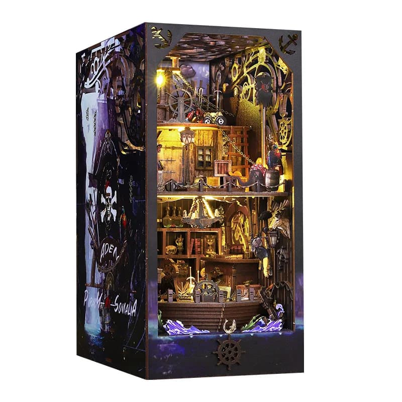 2014 fai da te Book Nook casa delle bambole kit di costruzione in miniatura custodia in legno mobili casa delle bambole scaffale inserto scaffale giocattoli regali di compleanno