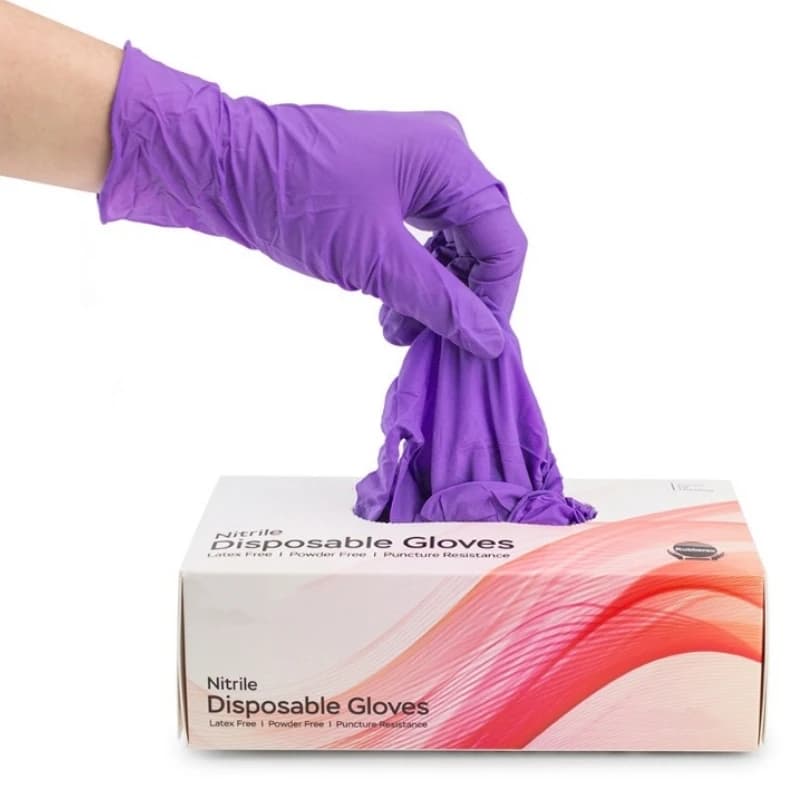 20/100PCS Guanti in nitrile viola monouso 5 milioni di spessore Guanti da lavoro di sicurezza industriale Pulizia della cucina Guanti meccanici per tatuaggi Auto