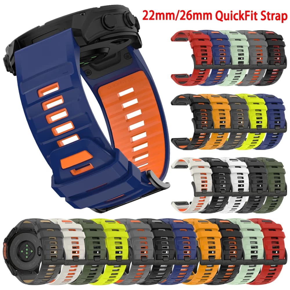 Fenix8 cinturino per Garmin Fenix 8 E 7 7X/Epix Pro/6 6X 5X Plus/3HR/Enduro 3/Tactix8 QuickFit 26 22mm cinturini in silicone braccialetto
