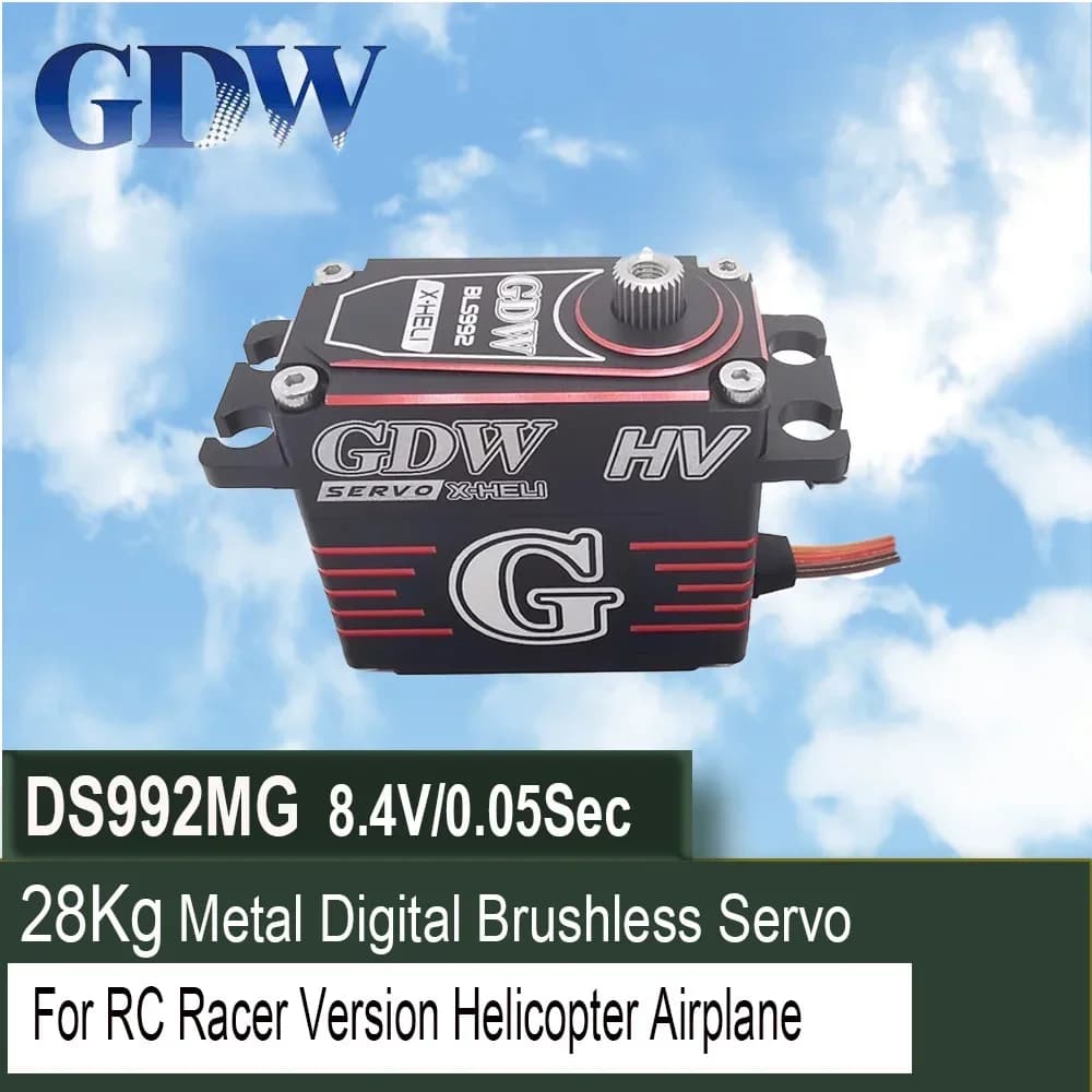 GDW BLS992HV BLS995HV 28KG 0.05Sec CCPM Servo brushless digitale HV in metallo di dimensioni standard per aereo elicottero versione RC Racer