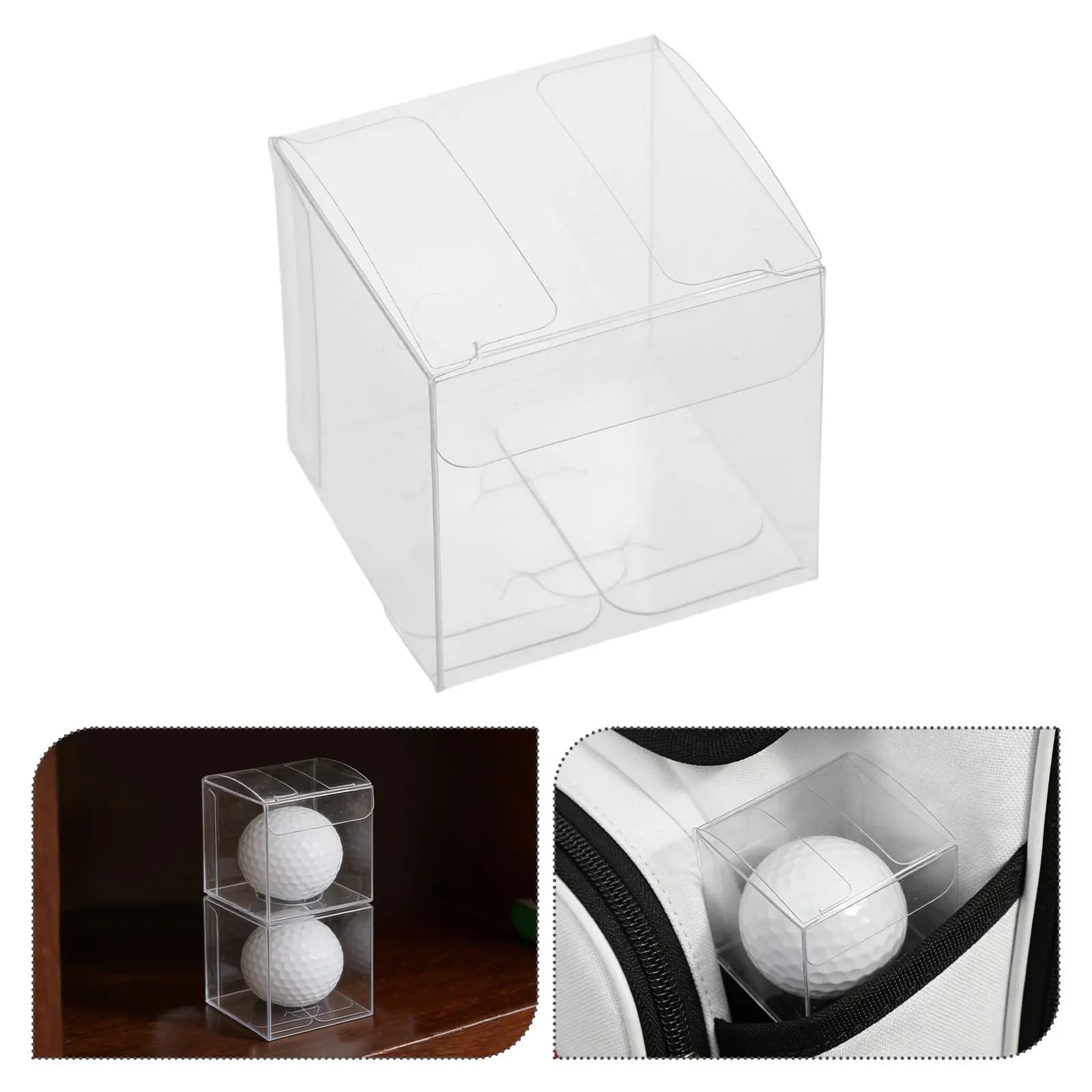 Contenitore trasparente per palline da golf, 5 pezzi, contenitore trasparente per palline da golf, per ufficio, sala sportiva, porta palline da golf portatile