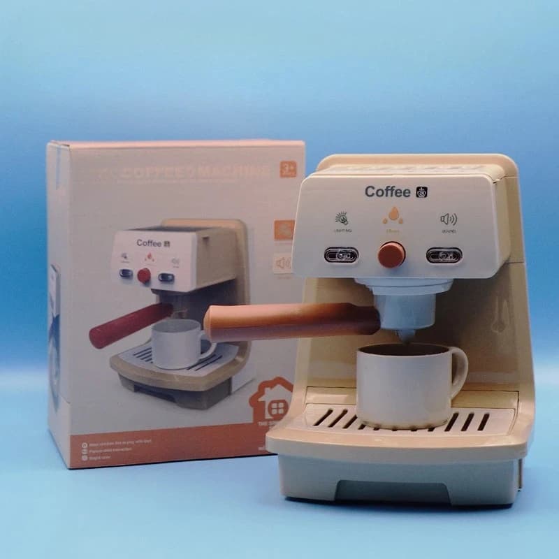 Macchina da Caffè Giocattolo per Bambini, Gioco di Ruolo Cucina con Suoni e Luci Realistiche, Giocattolo Educativo STEAM per Bambine e Bambini, Regalo di Compleanno