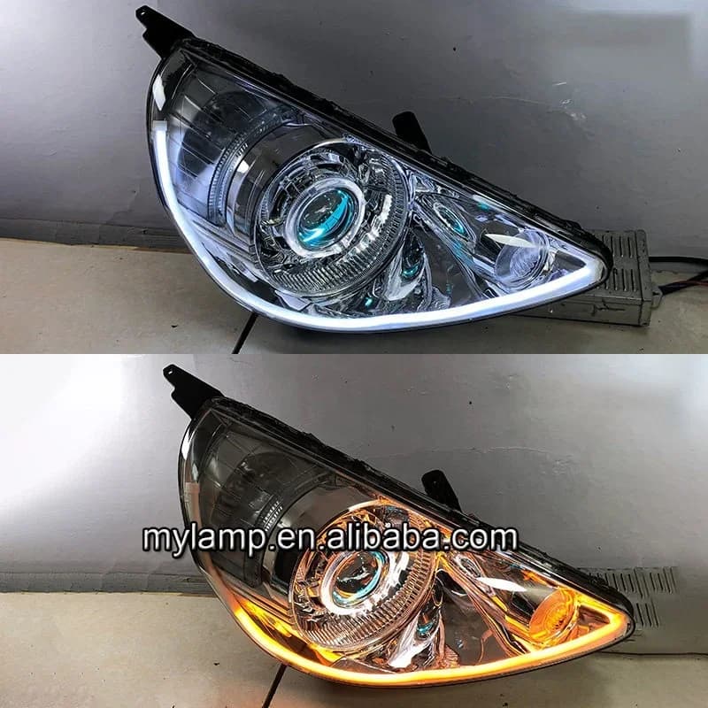 For Fit Jazz Bi-LED Projector Custom Headlight Angry Eye 2003-2007 Year
