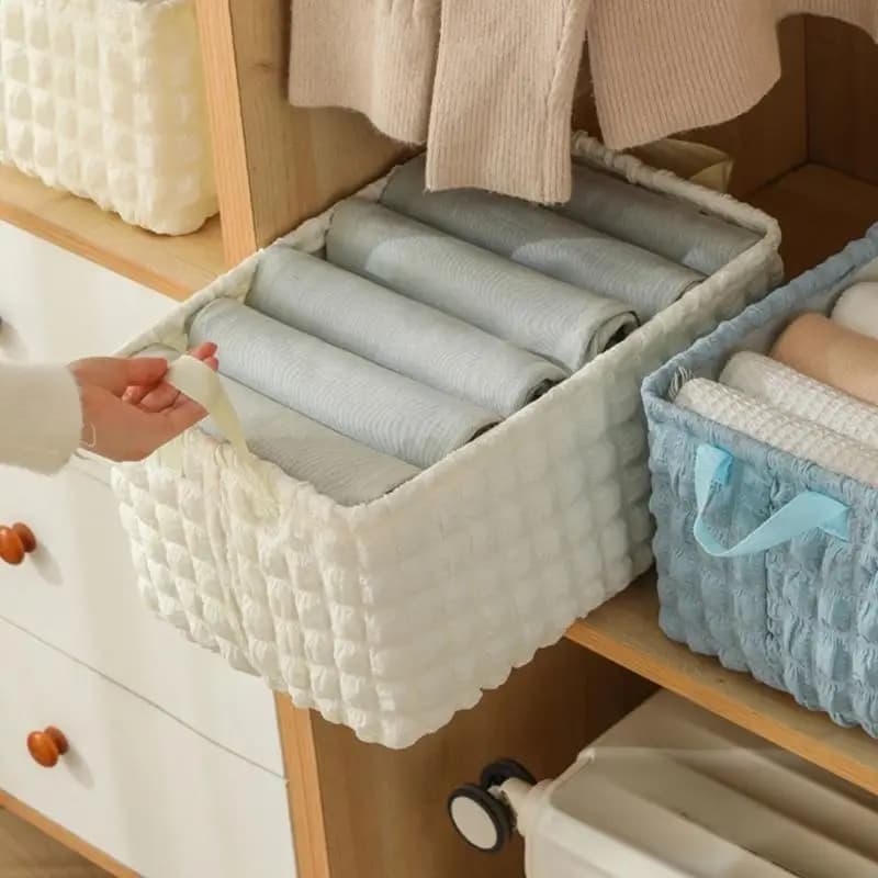 2025 New Undergarment Holder Foldable Underwear for Home and Travel Socks Panties Storage Container with Dividers