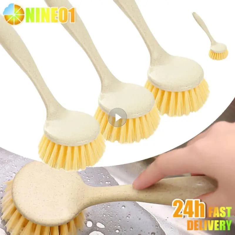3/1PCS Spazzola per la pulizia della cucina Manico lungo Spazzola per pentole Piatto multifunzionale Ciotola Spazzole per lavare i piatti Strumenti per la rimozione delle macchie
