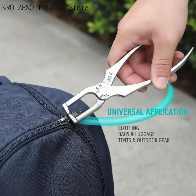 Silver Stainless Steel Zipper Plier For Zippers Install Stop Clothes Shoes Zips Repair Kits DIY Replacement Sewing Accessories