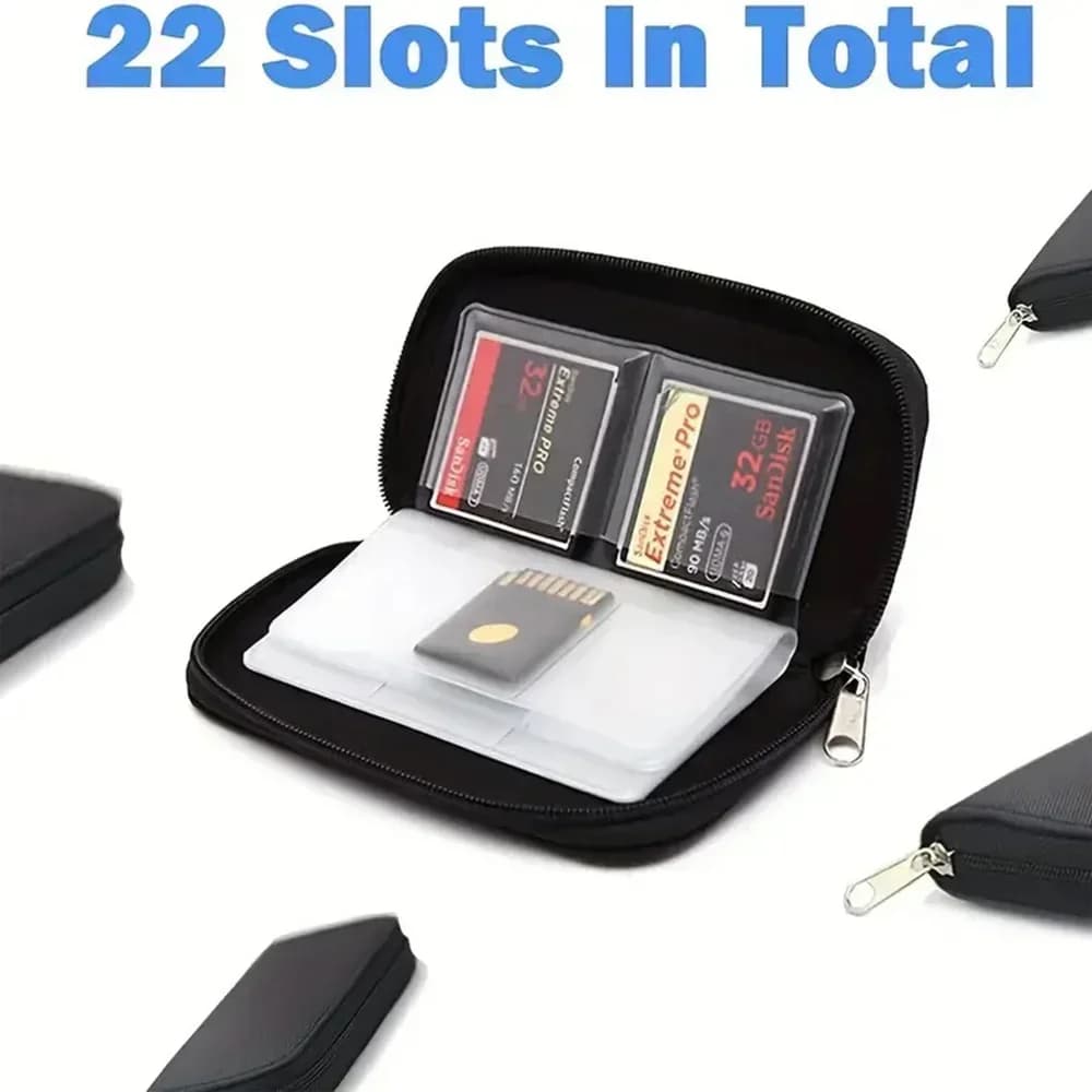 Memory Card Storage Bag Carrying Case Holder Wallet 22 Slots For CF/SD/Micro SD/SDHC/MS/DS Game Accessories Memory Card Box