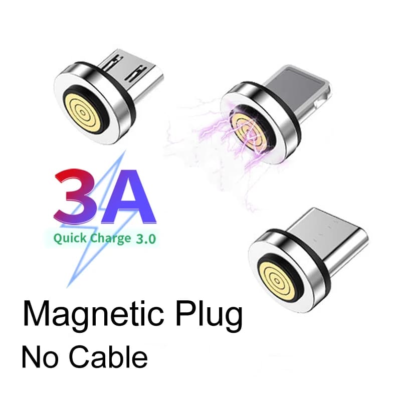 5 pz Spina Magnetica di Ricarica Veloce 7 pin Micro USB Tipo-C Spina Per iPhone Samsung A32 A52 A73 A53 A33 5G Huawei P50 P40 3A Spina