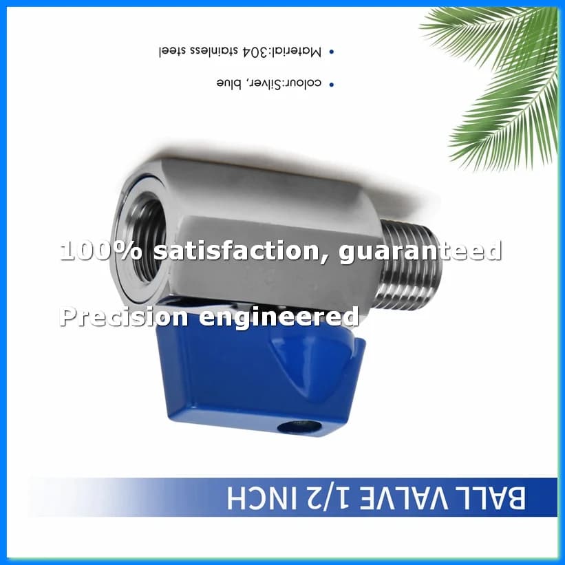 Ball Valve 1/2 inch 304 Stainless Steel Mini Ball Valve Female and Male NPT Great for Shower Head Flow Control Valve-A69M
