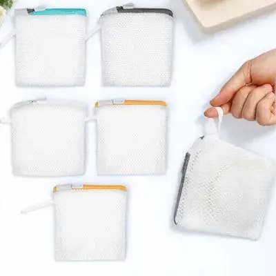 Set of 6-piece linen bags: mesh wash bags for delicate clothes, underwear, bras, socks, lightweight laundry bags for washing machine