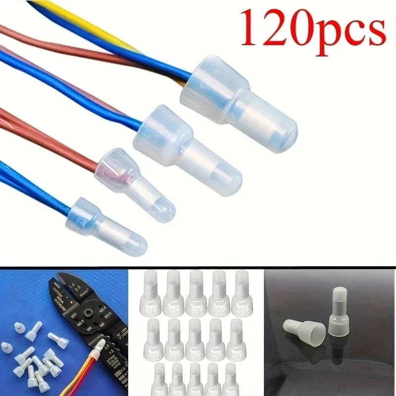 Terminale connettore cavo calibro AWG 120 pezzi con cappuccio a crimpare 22-16 16-14 12-10 AWG