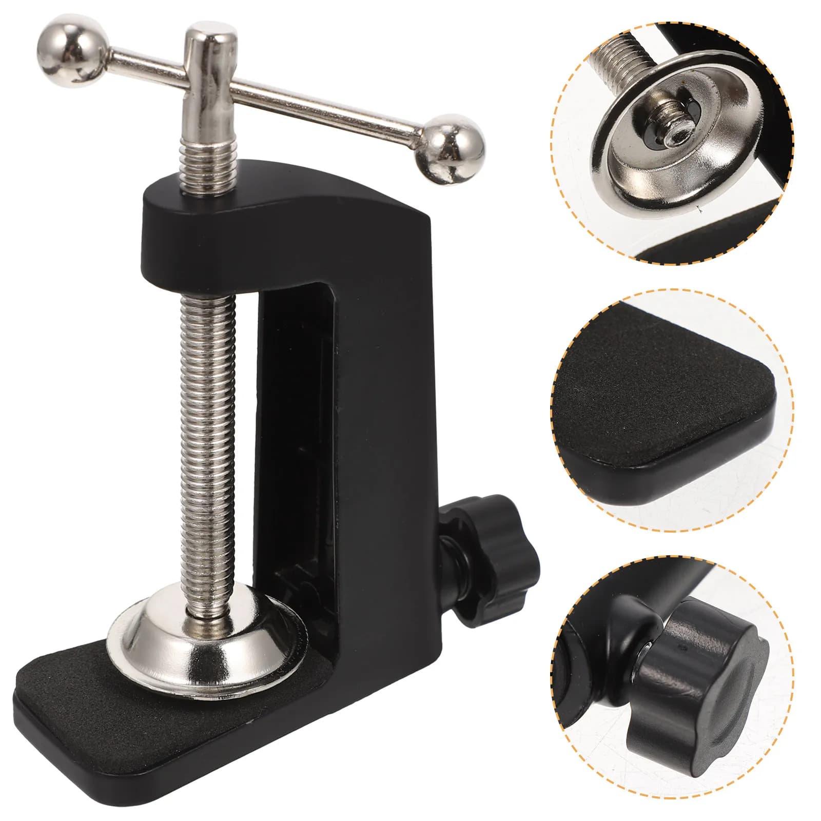 1Pcs Industrial Grade Table Clip Alloy Table Lamp Clip Universal Mounting Clamp for Desk Lamp Fixing Bottom Holder Home Office