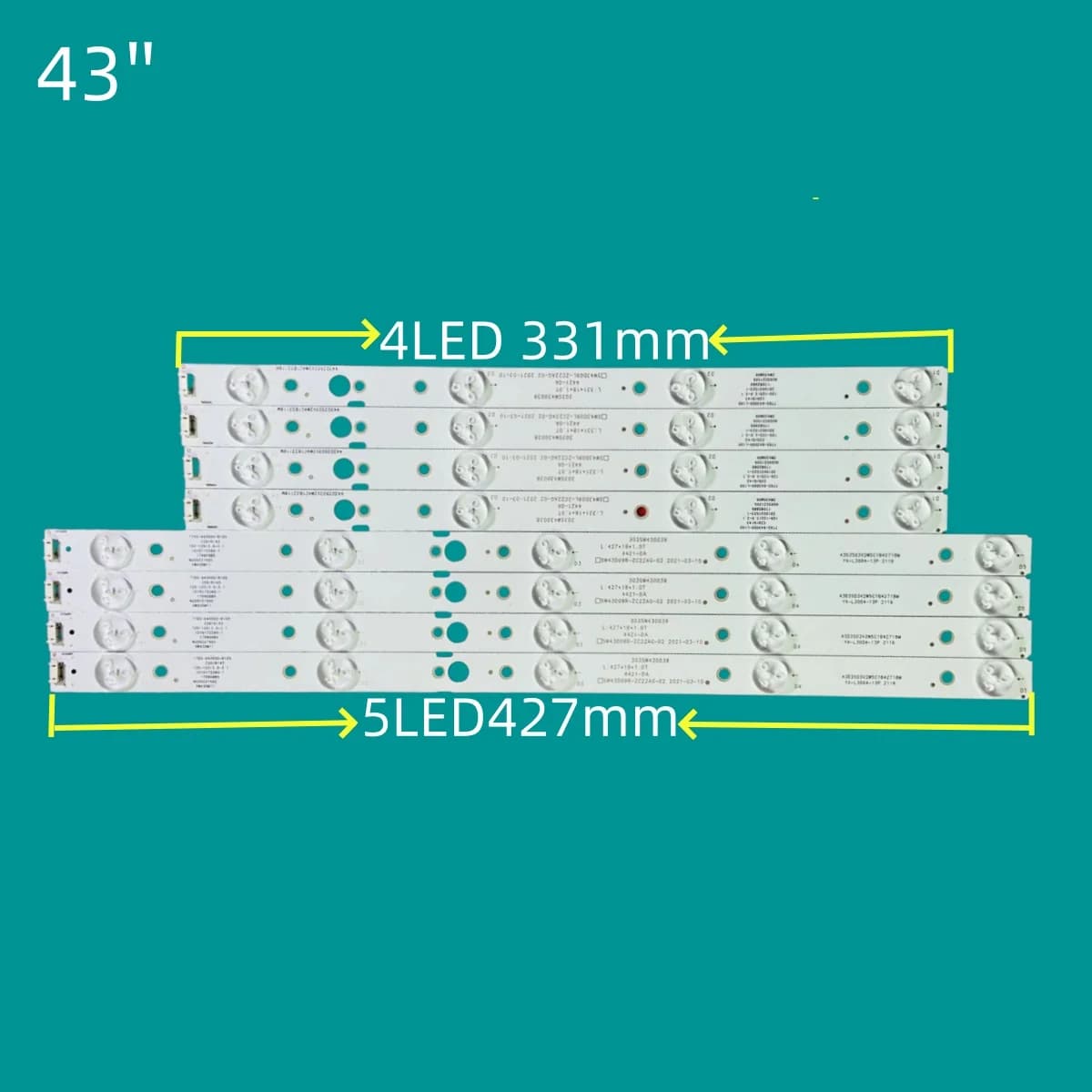 TV LED strip for 43 inch CRH-A4330300104L6CNRev1.0 CRH-A4330300105R6CNRev1.0 43UG620V 43UJ620V 43UJ620Y SW43D09L-ZC22AG-02