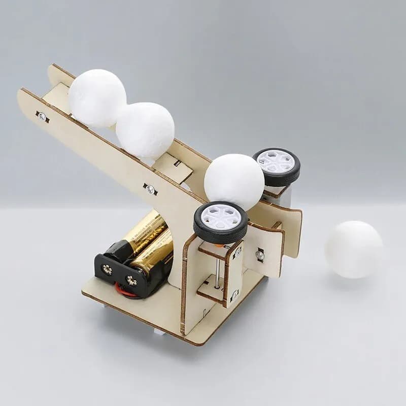 DIY Automatic Serving Machine Children's Hands-On Puzzle Toy Kinetic Energy Transfer Experiment Scientific Education Prop