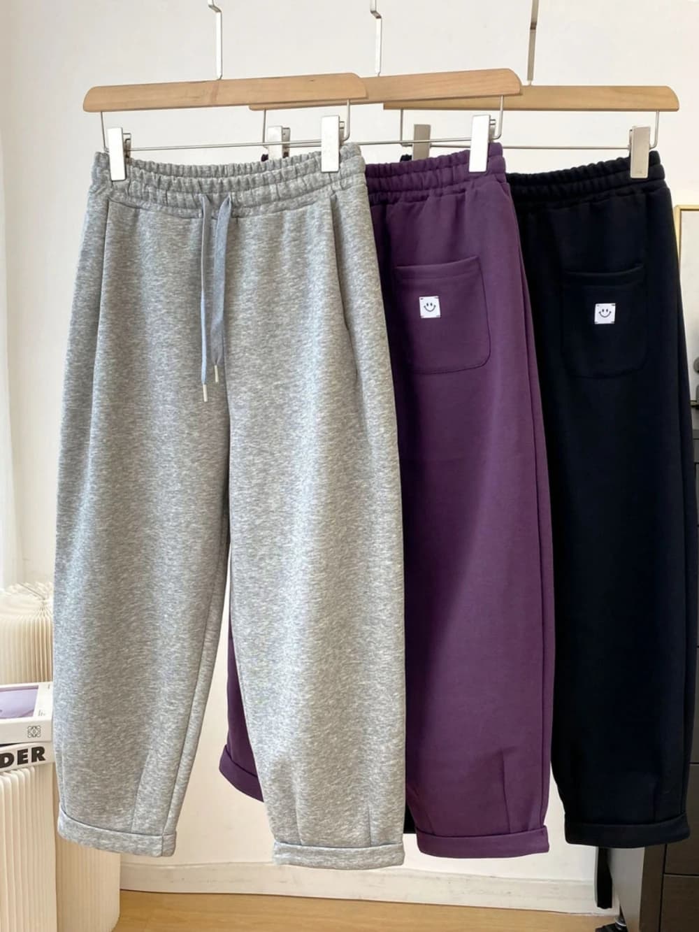 plus Size High Waist Thickened Casual Wide Leg Pants Women Winter Loose Meat Concealing Dad Pants Long Commute Style An...