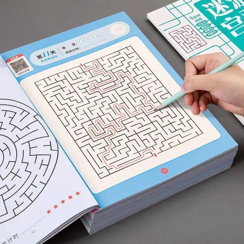 Labirinto per bambini Gioco Libro Studente Concentrazione Formazione Sviluppo intellettuale Giocattoli educativi per l'apprendimento precoce Regali per bambini