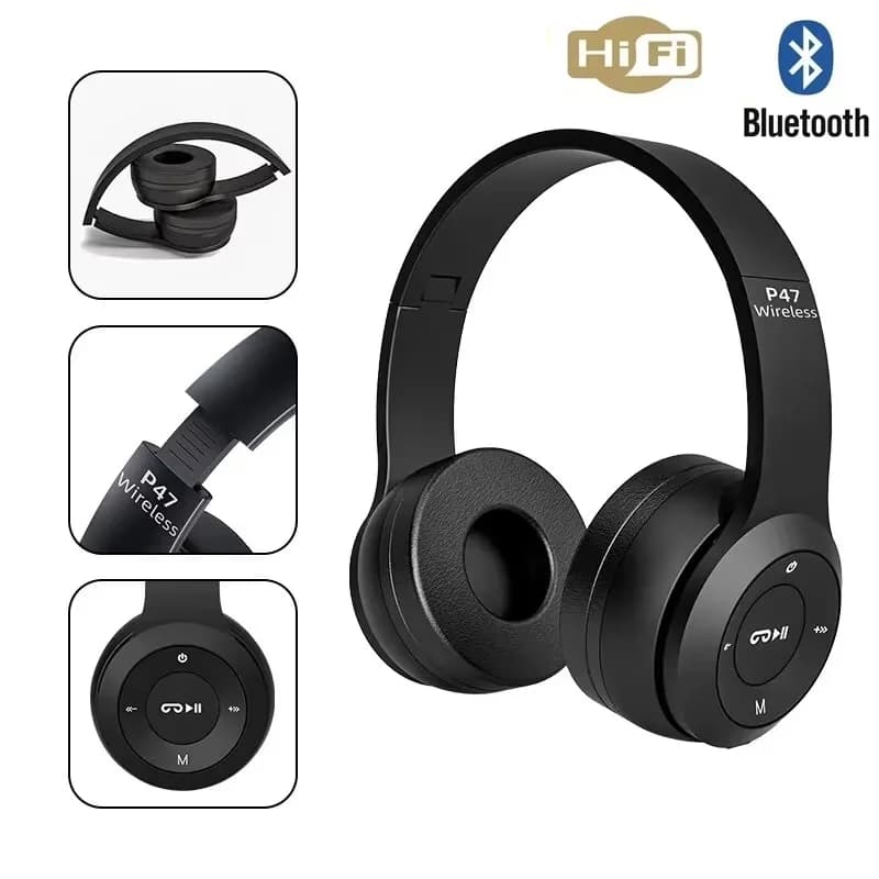HIFI Headset Bluetooth Headset Foldable Wireless Headphone for Outdoor Sports for iPhone Samsung PC Games Accessories