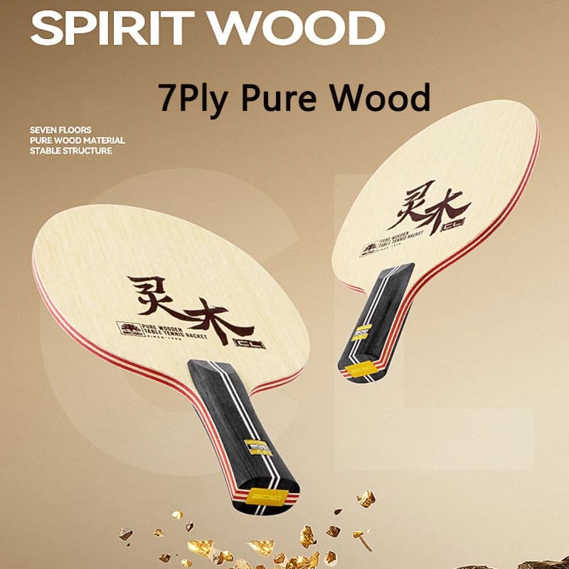 Spirit Professional Wood Limba & Ayous Pings Pong Paddle Fitting and fast ring for beginners