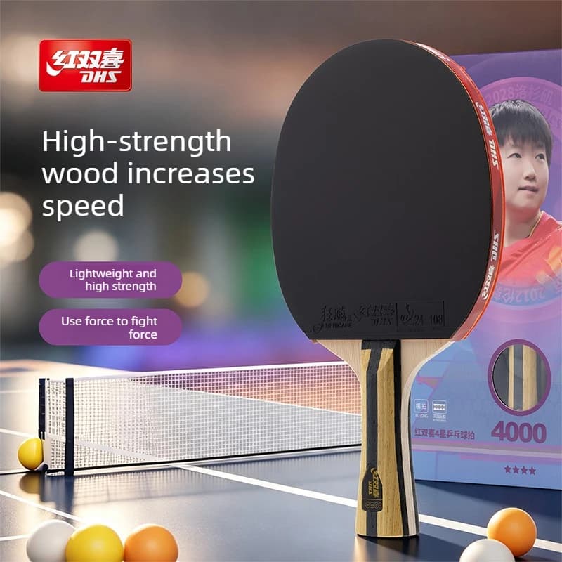 DHS Table Tennis Racket Ping Pong Paddle Table Tennis Racquets Sports Raquete with Hurricane Sticky Rubber Sun Yingsha-style