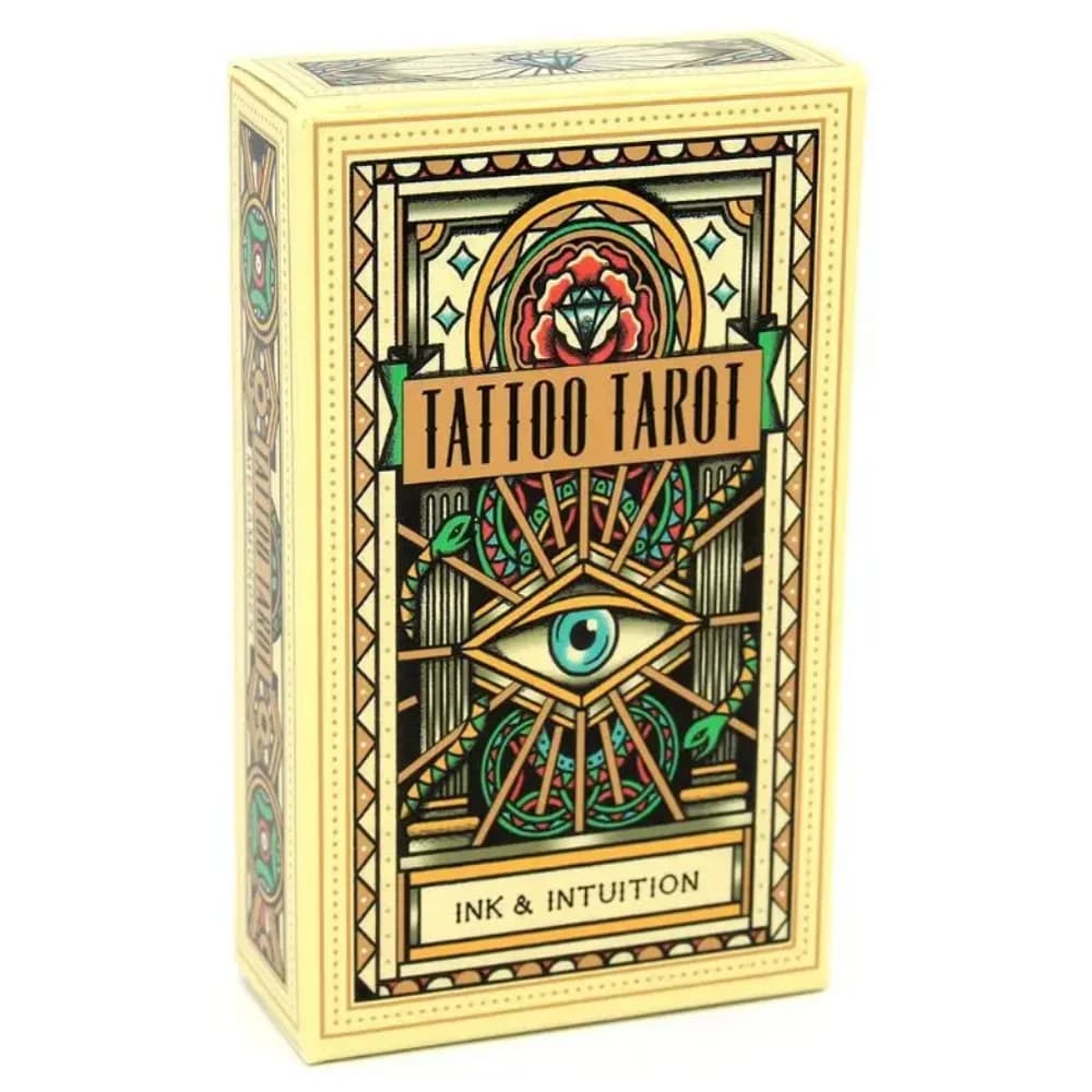 Carte dei Tarocchi Tattoo: un mazzo di 78 tarocchi con guida PDF, mazzo di tarocchi per divinazione, per donne, giochi da tavolo per feste