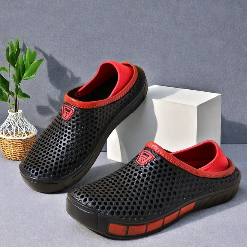 Scarpe da uomo in EVA, ciabatte leggere antiscivolo, sandali slip-on per interni ed esterni, zoccoli da spiaggia, scarpe slip-on semplici a tinta unita