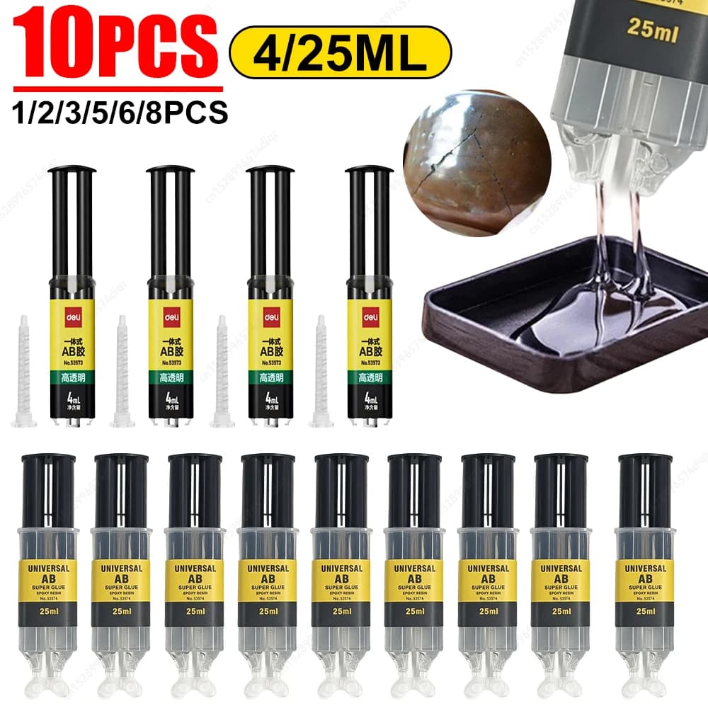 1-10PCS AB glue for epoxy resin cold welding for metal stainless steel glass repair tool high temperature resistant liquid glue