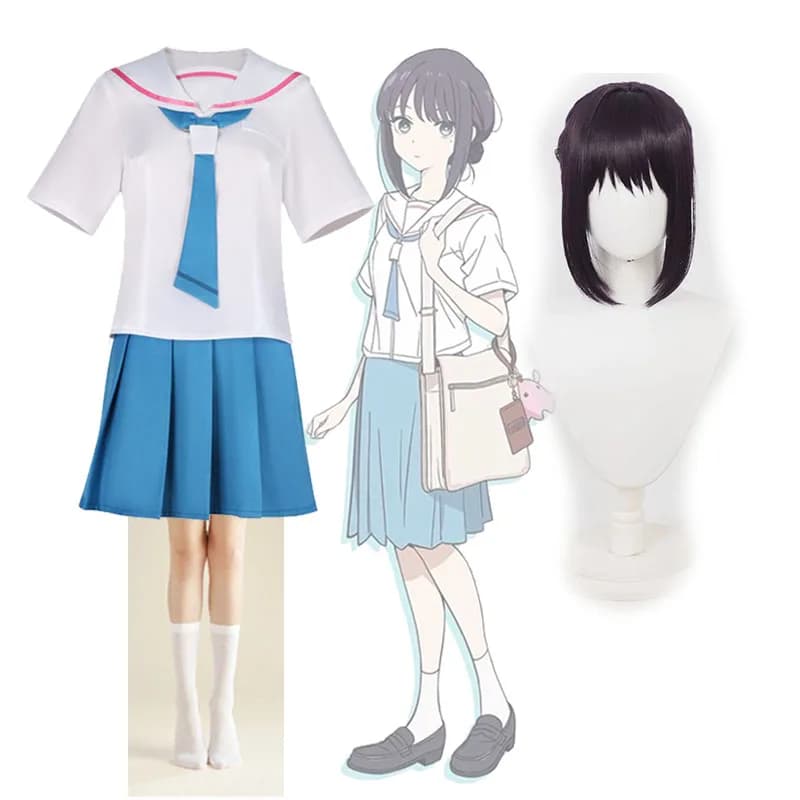 Costume da Marinaio e Parrucche per Cosplay Anime Sakayose Iroha, Principessa Cosmica Kaguya! Costumi Kaguya Hime! Uniformi JK per Ragazze