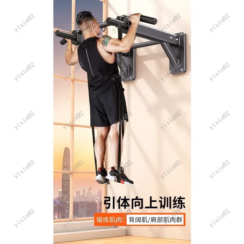 Wall-mounted traction bar, fitness equipment for home gym, for indoor exercises