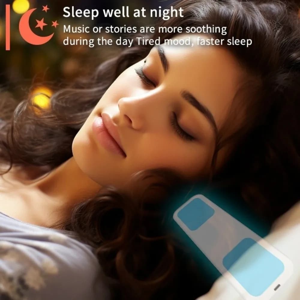 Wireless Bone Conduction Speaker Noise Reduction Stereo Sound Sleep Speaker Bluetooth-Compatible Ultra-thin Under Pillow Speaker