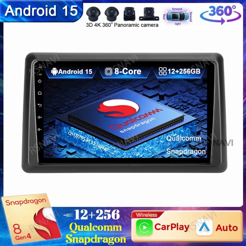 Autoradio Android 14 Per Renault Duster HM 2 II 2020 - 2023 Arkana 1 I 2019 - 2023 QLED WIFI + 4G LTE Multimedia Carplay Qualcomm