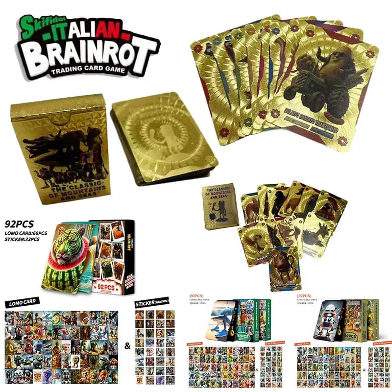 NEW Brainrot Card Random Italian Brainrot Collection Laser Card Tung Sahur Tralalero Tralala Cards Board Game Toy Gift