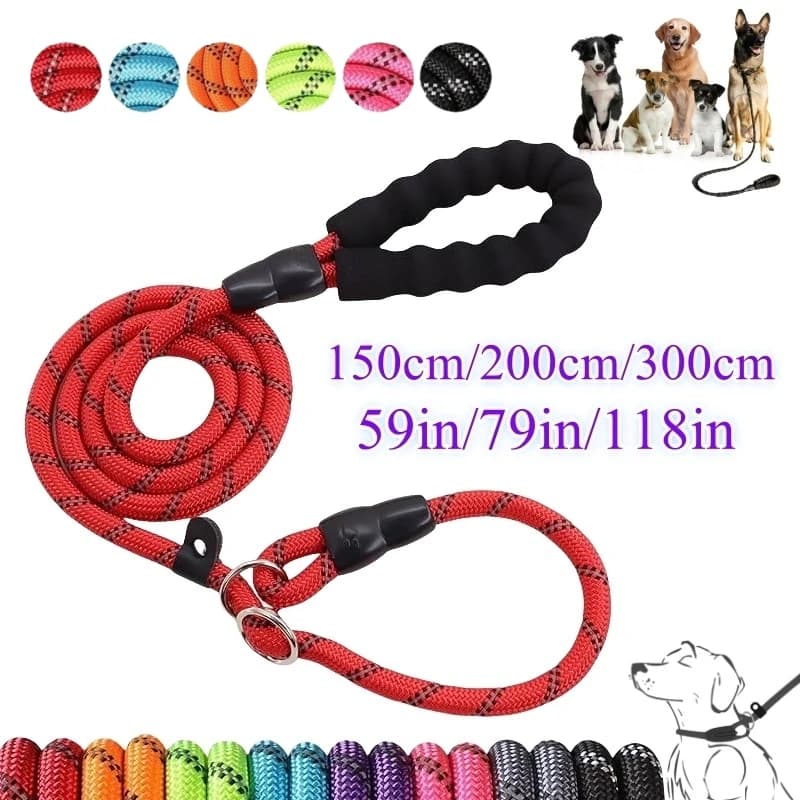 Guinzaglio per Cani Robusto da 150cm/200cm/300cm, Anti-Trazione, per Prevenire la Fuga dei Cani, Accessori per Animali Domestici, Guinzaglio a Scattoleio per Passeggio
