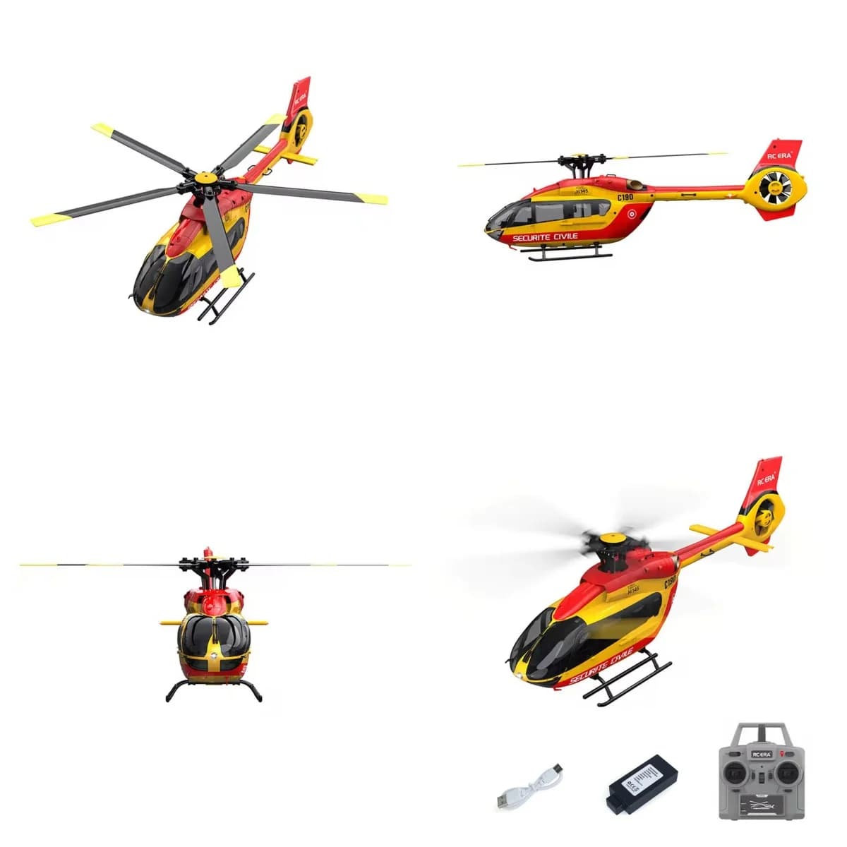 1/30 RC ERA C190 6CH Elicottero radiocomandato Doppi motori brushless RTF H145 Aileronless Ducted Tail Rotor Giocattolo Adulti