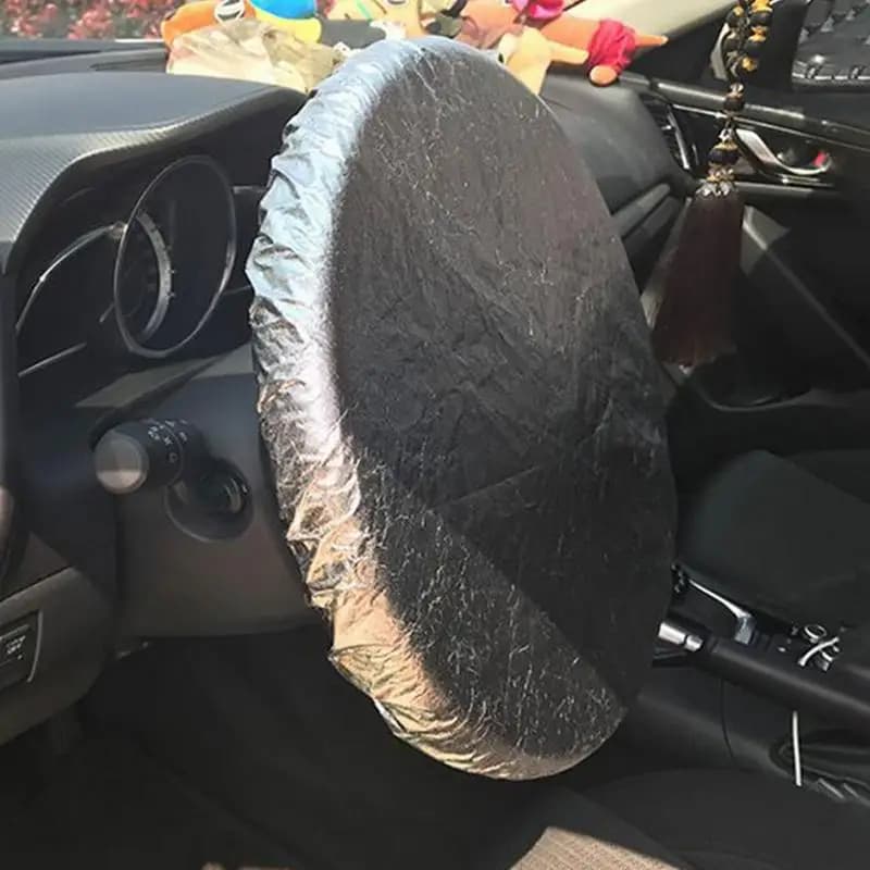 Volante per Auto parasole doppio spessore protezione solare pieghevole anti-uv protezione solare accessori per Auto coprivolante automatico